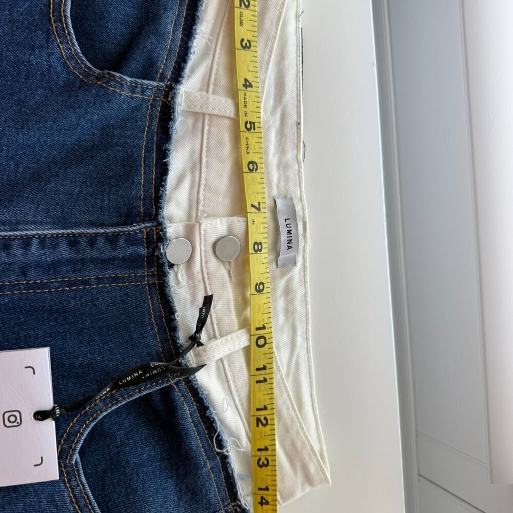 Lumina Italian High Waist , Wide Leg Italian Designer Jeans Size small 26 NWT - Picture 9 of 12